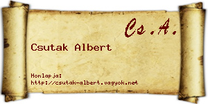 Csutak Albert névjegykártya